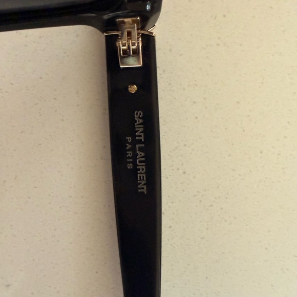 YSL Yves Saint Laurent Black and Gold Sunglasses - Picture 7 of 11